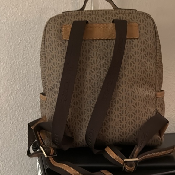 Louis Quatorze Coated Canvas and Leather Backpack - Picture 3 of 5